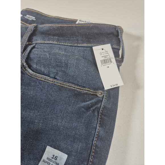 Old Navy Womens Jeans Size 16 Blue Rockstar Super Skinny Medium Wash - Picture 2 of 7